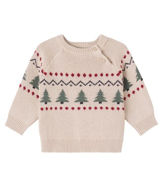 Baby - Pullover Balou in jacquard di cotone | Wheat