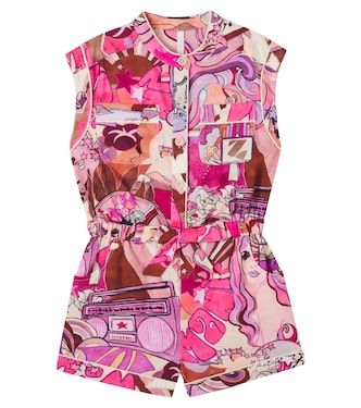 Printed cotton playsuit | Zimmermann Kids