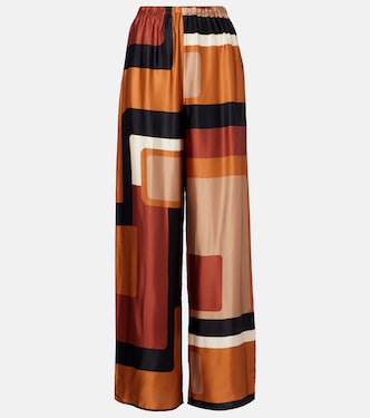 Jensen printed satin palazzo pants | Faithfull