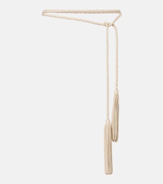 Leather tassel belt | Nour Hammour