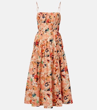 Vestido largo Vidri de popelín de algodón floral | Ulla Johnson