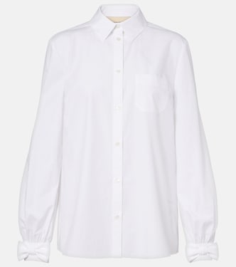 Bow-detail cotton poplin shirt | Valentino