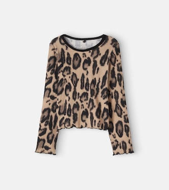 Leopard-print cotton jersey T-shirt | Stella McCartney Kids