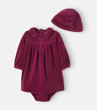 婴幼儿 — 棉质混纺连衣裙、灯笼裤与帽子套装 | Polo Ralph Lauren Kids