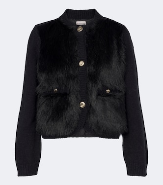 Down-paneled alpaca and wool-blend cardigan | Moncler