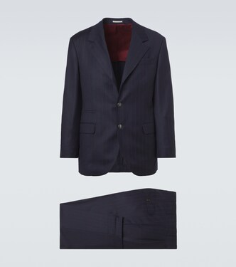 Pinstripe virgin wool suit | Brunello Cucinelli