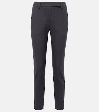 Cotton-blend slim pants | Brunello Cucinelli