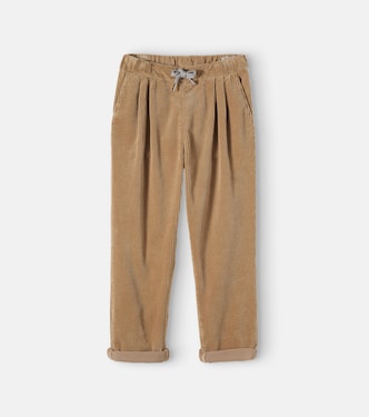 Cotton corduroy straight pants | Brunello Cucinelli Kids