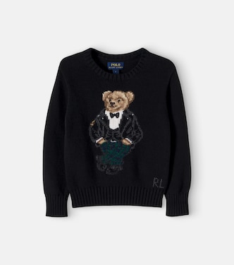Polo Bear嵌花棉质毛衣 | Polo Ralph Lauren Kids