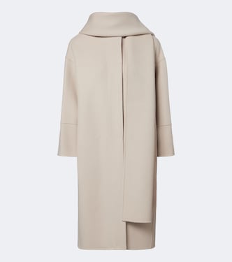 Scarf-detail virgin wool coat | 'S Max Mara