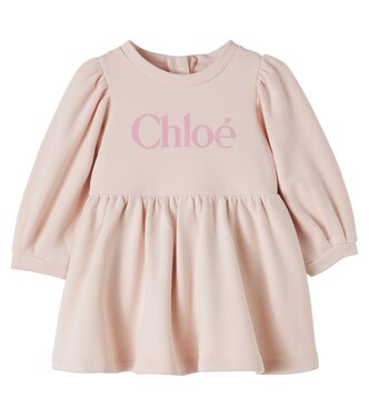 Baby logo cotton jersey dress | Chloé Kids