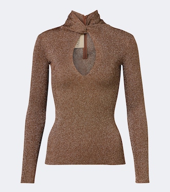 Cut-out lamé sweater | Valentino