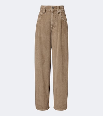 Monili cotton corduroy straight pants | Brunello Cucinelli