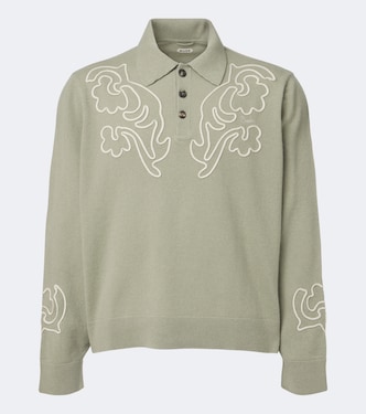 Blaze embroidered wool polo sweater | Bode
