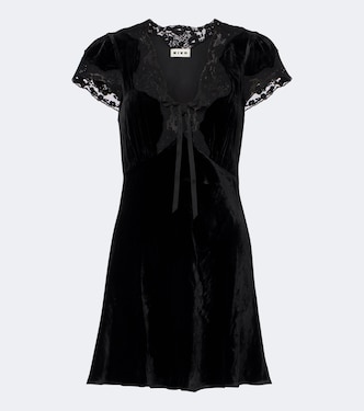 Minikleid Lacie aus Samt mit Spitze | Rixo