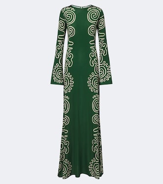 Bedrucktes Maxikleid Amay aus Satin | Cala de la Cruz