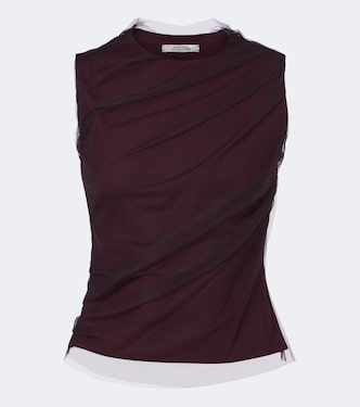 Layered draped jersey and tulle top | Dorothee Schumacher