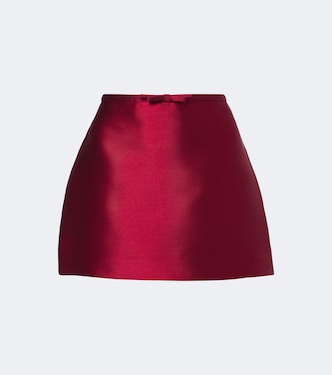 Viana bow-detail satin miniskirt | Simkhai
