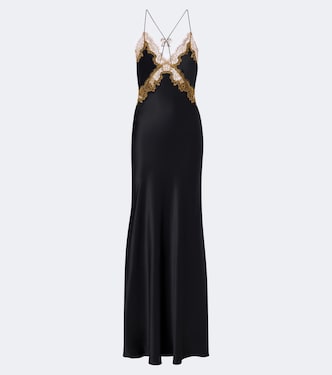 Windsor lace-trimmed silk slip dress | Rebecca Vallance