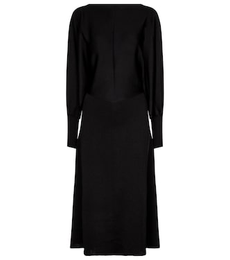 Open-back stretch-knit midi dress | Victoria Beckham