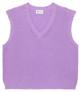 Pelican ribbed-knit sweater vest | Morley