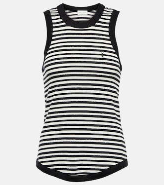 Cassandre striped jersey top | Saint Laurent