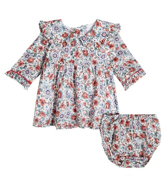 Baby Marta floral cotton dress and bloomers set | La Coqueta