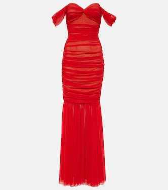 Off-Shoulder-Robe Walter aus Mesh | Norma Kamali