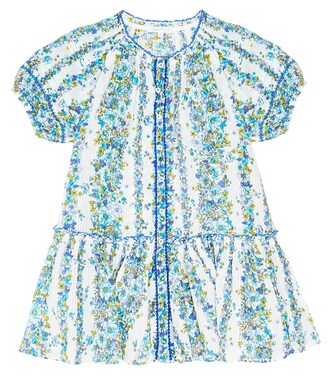 Andrea striped floral cotton dress | Poupette St Barth Kids