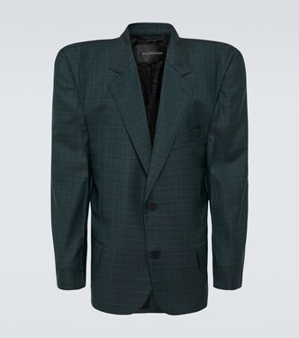 Boxy checked wool blazer | Balenciaga