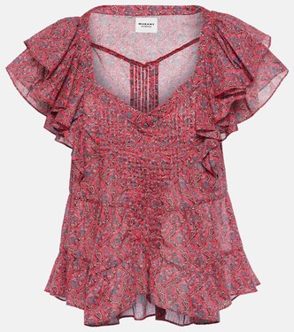 توب من القطن بطبعات مع كشكشة Madrana | Marant Etoile