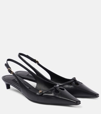 Slingback-Pumps aus Leder | Dolce&Gabbana