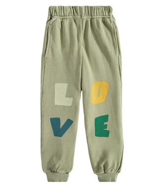 Printed cotton jersey sweatpants | Jellymallow