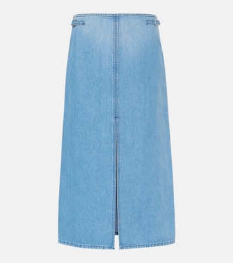 Morelos cotton and linen midi skirt | Gabriela Hearst