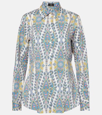 Printed cotton-blend shirt | Etro