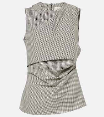 Checked wool-blend top | Róhe