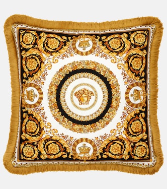 Crete De Fleur silk cushion | Versace Home