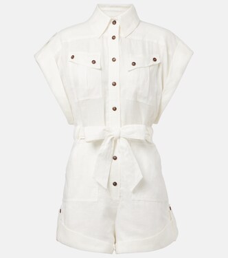 Linen playsuit | Zimmermann