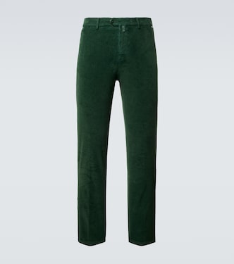 Pantalon slim en velours côtelé de coton mélangé | Kiton