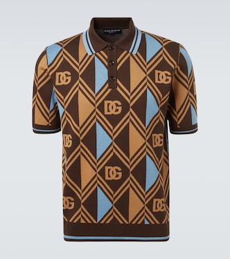 Polohemd DG aus Jacquard | Dolce&Gabbana