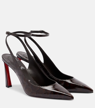 Condora 85 croc-effect slingback pumps | Christian Louboutin