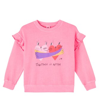 Together printed ruffled cotton sweatshirt | Jellymallow