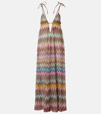 Zigzag lamé beach dress | Missoni