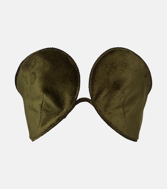 Cotton corduroy crop top | Jean Paul Gaultier