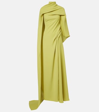 Caped draped gown | Marmar Halim