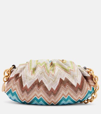 Borsa a spalla Small a zig-zag con pelle | Missoni