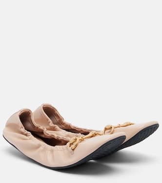 Prima Horsebit leather ballet flats | Gucci