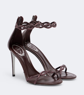 Margot embellished leather and satin sandals | Rene Caovilla