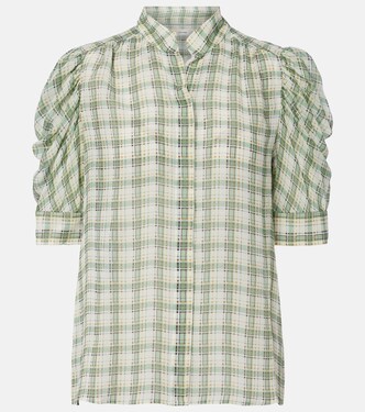 Gillian checked silk blouse | Frame