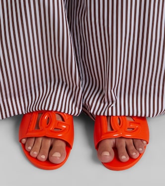 DG rubber slides in orange - Dolce Gabbana | Mytheresa